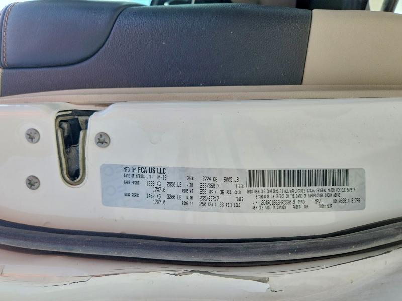 Aukcja sprzedaży 2017 Chrysler Pacifica, vin: 2C4RC1BG2HR593019, numer aukcji: 56347886