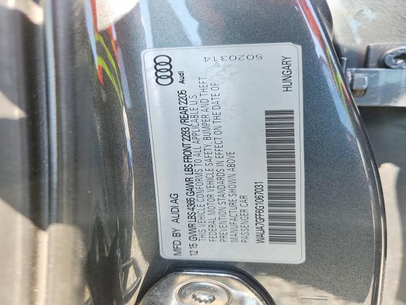 Продажа на аукционе авто 2016 Audi A3, vin: WAUA7GFF6G1067031, номер лота: 57523016