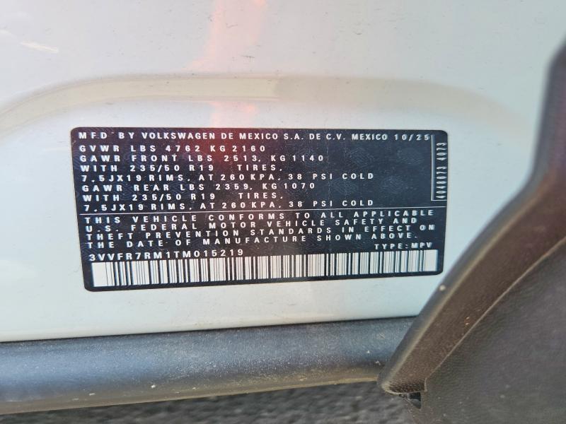 Продажа на аукционе авто 2026 Volkswagen Tiguan, vin: 3VVFR7RM1TM015219, номер лота: 57080746