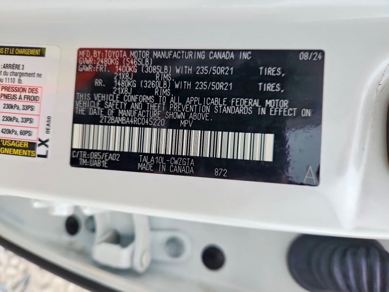 Продаж на аукціоні авто 2024 Lexus Rx 350, vin: 2T2BAMBA4RC045220, номер лоту: 56964306