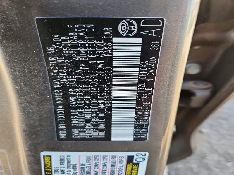 56983856 :رقم المزاد ، 2T1KR32E85C417260 vin ، 2005 Toyota Corolla Matrix مزاد بيع