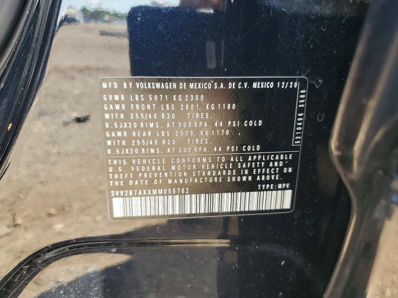Продажа на аукционе авто 2021 Volkswagen Tiguan, vin: 3VV2B7AXXMM055762, номер лота: 58277836