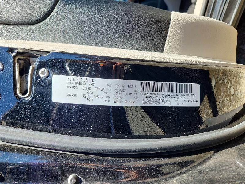 55536986 :رقم المزاد ، 2C4RC1CG7HR747948 vin ، 2017 Chrysler Pacifica مزاد بيع