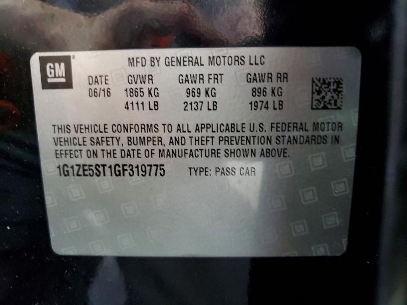 Aukcja sprzedaży 2016 Chevrolet Malibu, vin: 1G1ZE5ST1GF319775, numer aukcji: 79133625