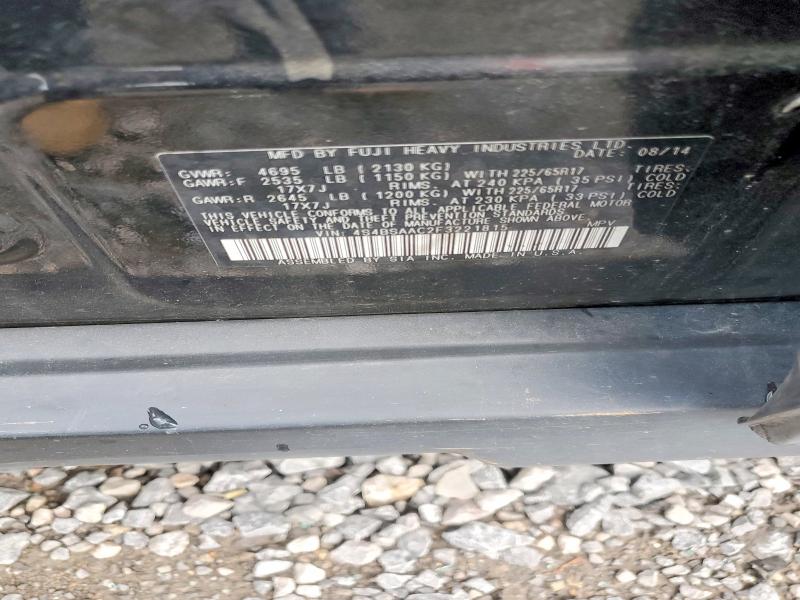 2015 Subaru Outback მანქანა იყიდება აუქციონზე, vin: 4S4BSAAC2F3221815, აუქციონის ნომერი: 55537926