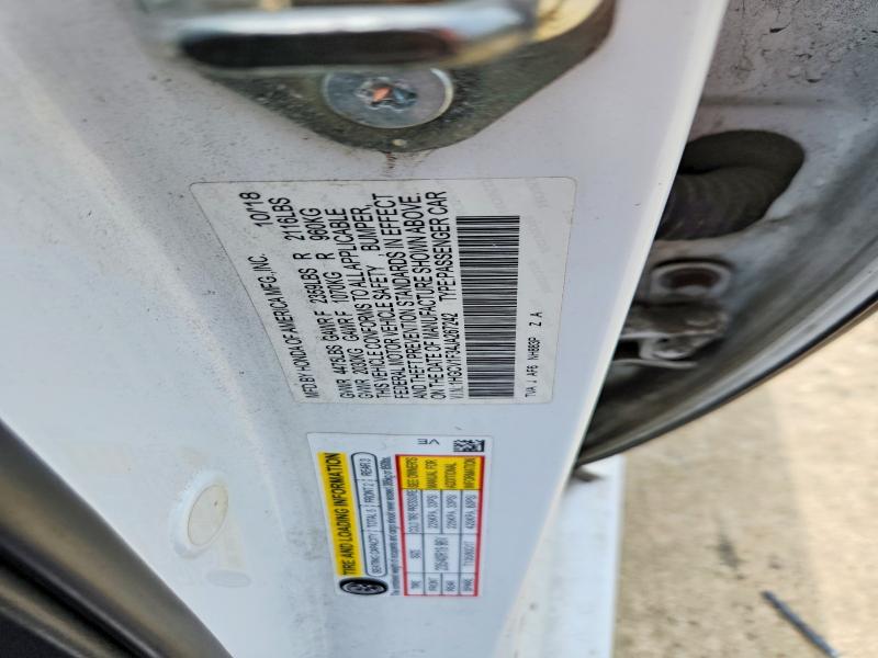 2018 Honda Accord მანქანა იყიდება აუქციონზე, vin: 1HGCV1F34JA267242, აუქციონის ნომერი: 57223426
