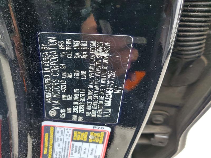 Auction sale of the 2016 Kia Soul Ev, vin: KNDJX3AE4G7017283, lot number: 59369046