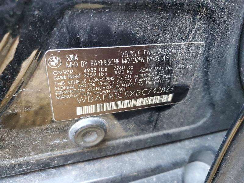 Продаж на аукціоні авто 2011 Bmw 528, vin: WBAFR1C5XBC742823, номер лоту: 55738606