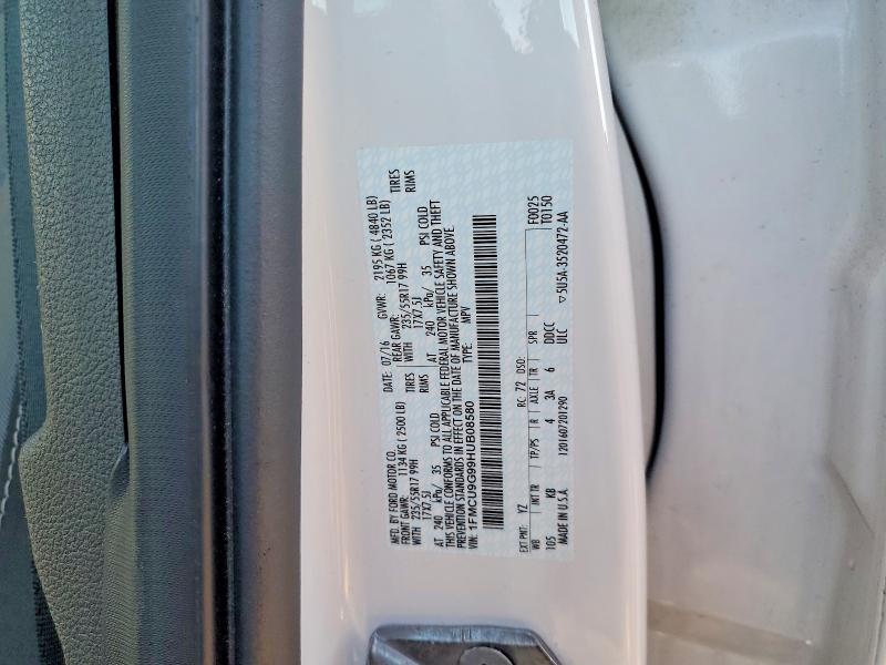Aukcja sprzedaży 2017 Ford Escape, vin: 1FMCU9G99HUB08580, numer aukcji: 57671246