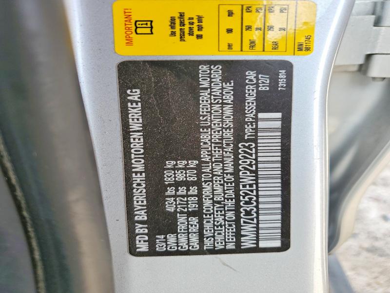 2014 Mini Cooper მანქანა იყიდება აუქციონზე, vin: WMWZC3C52EWP29223, აუქციონის ნომერი: 56692646