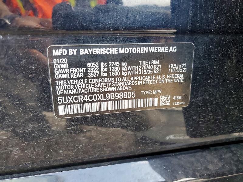 Aukcja sprzedaży 2020 Bmw X5, vin: 5UXCR4C0XL9B98805, numer aukcji: 57211966