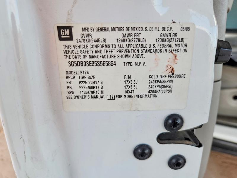 Продажа на аукционе авто 2005 Buick Rendezvous, vin: 3G5DB03E35S565854, номер лота: 58225476
