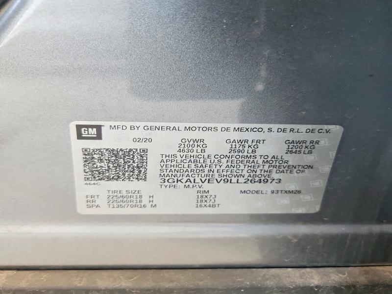 Продажа на аукционе авто 2020 Gmc Terrain, vin: 3GKALVEV9LL264973, номер лота: 53895316