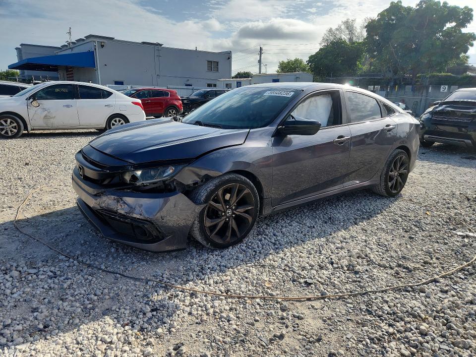 2020 Honda Civic მანქანა იყიდება აუქციონზე, vin: 19XFC2F89LE008653, აუქციონის ნომერი: 58508236