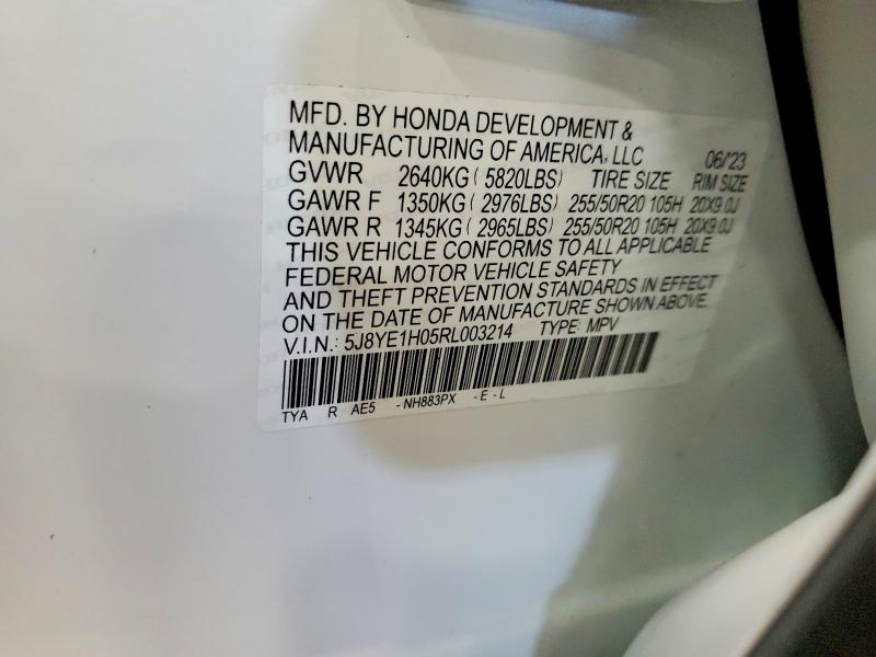 2024 Acura Mdx მანქანა იყიდება აუქციონზე, vin: 5J8YE1H05RL003214, აუქციონის ნომერი: 58208136
