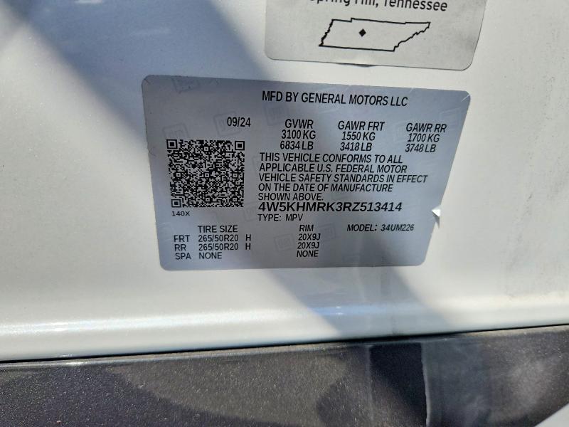57271126 :رقم المزاد ، 4W5KHMRK3RZ513414 vin ، 2024 Acura Zdx مزاد بيع