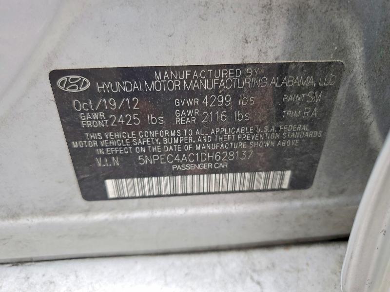 Aukcja sprzedaży 2013 Hyundai Sonata, vin: 5NPEC4AC1DH628137, numer aukcji: 57719376