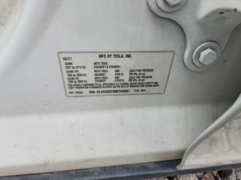 Aukcja sprzedaży 2021 Tesla Model Y, vin: 5YJYGDEF8MF248961, numer aukcji: 56046936
