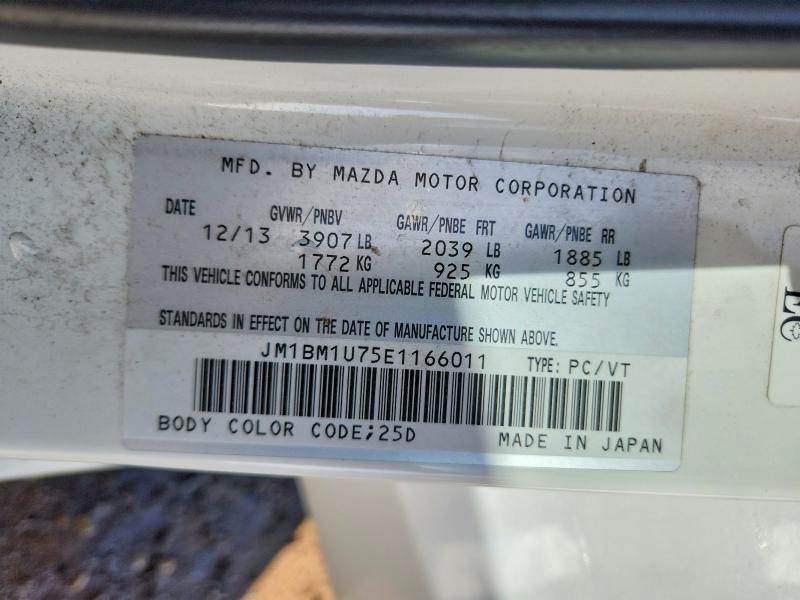 Продажа на аукционе авто 2014 Mazda 3, vin: JM1BM1U75E1166011, номер лота: 55717866