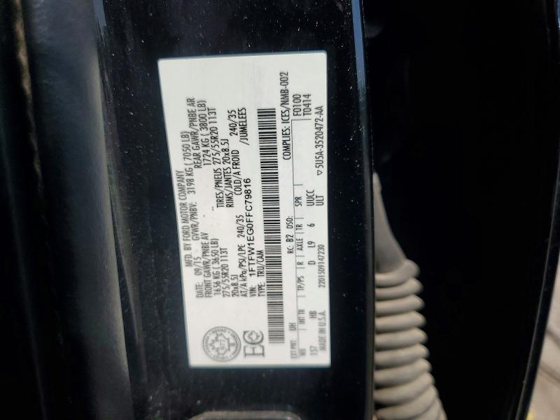 Aukcja sprzedaży 2015 Ford F150, vin: 1FTFW1EG0FFC79816, numer aukcji: 59141026