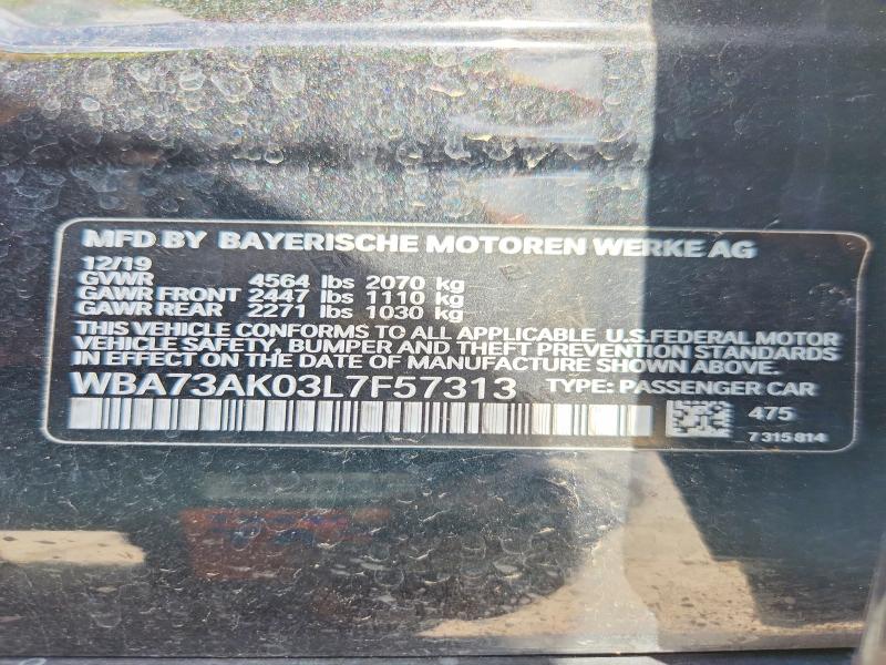 Продажа на аукционе авто 2020 Bmw 228xi, vin: WBA73AK03L7F57313, номер лота: 56803696