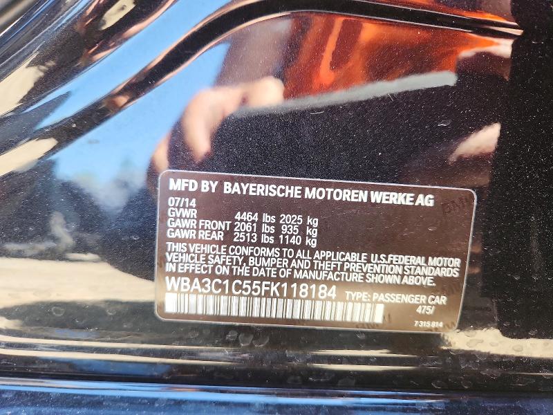 Aukcja sprzedaży 2015 Bmw 328, vin: WBA3C1C55FK118184, numer aukcji: 55987886