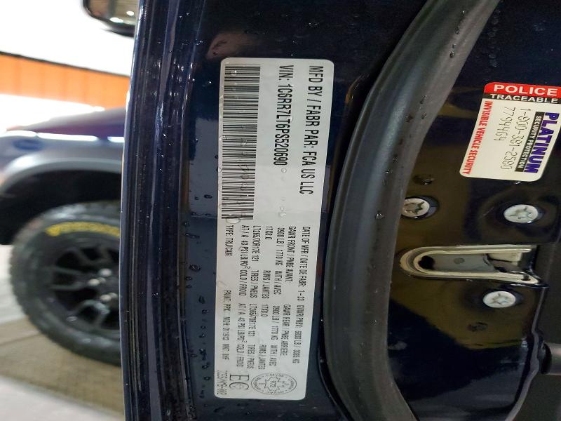 2023 Ram 1500 Classic მანქანა იყიდება აუქციონზე, vin: 1C6RR7LT6PS520690, აუქციონის ნომერი: 58599436