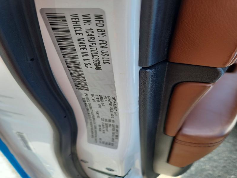57054896 :رقم المزاد ، 1C4RJFJT0LC363840 vin ، 2020 Jeep Grand Cherokee مزاد بيع