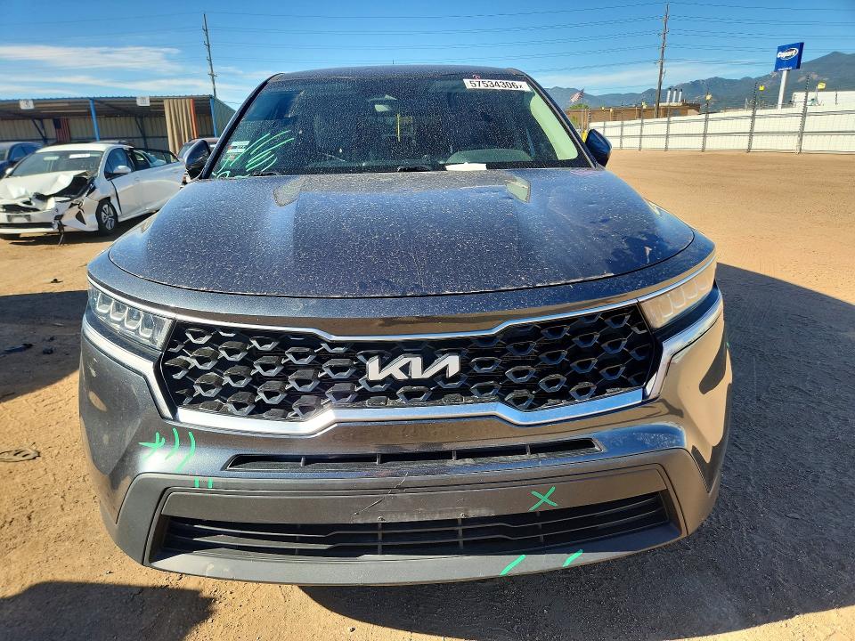 57534306 :رقم المزاد ، 5XYRG4LCXNG097323 vin ، 2022 Kia Sorento مزاد بيع