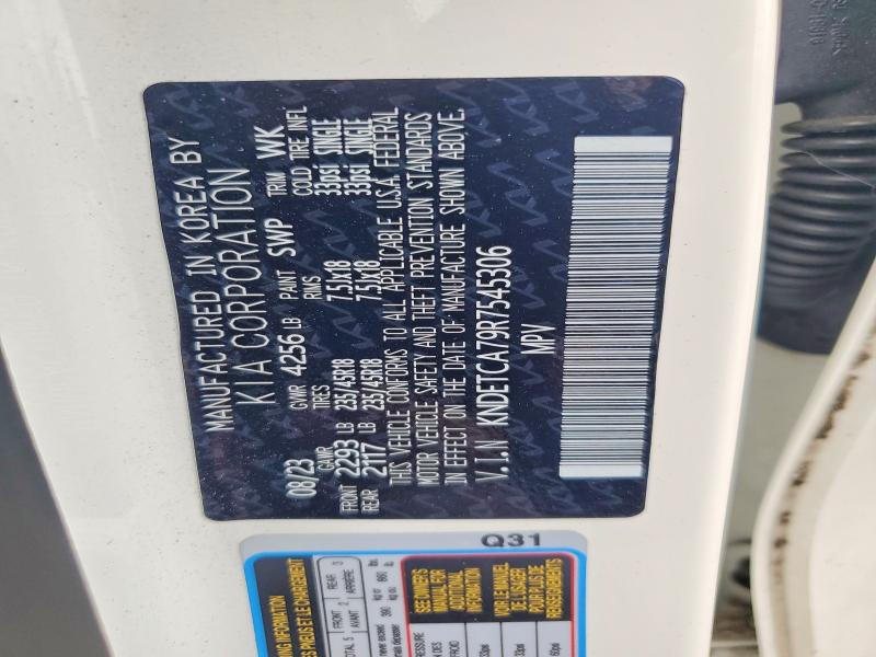 Aukcja sprzedaży 2024 Kia Seltos, vin: KNDETCA79R7545306, numer aukcji: 58268566