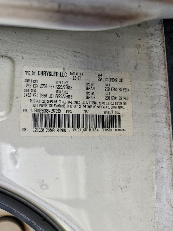 2008 Jeep Liberty მანქანა იყიდება აუქციონზე, vin: 1J8GN28K68W197999, აუქციონის ნომერი: 58028556