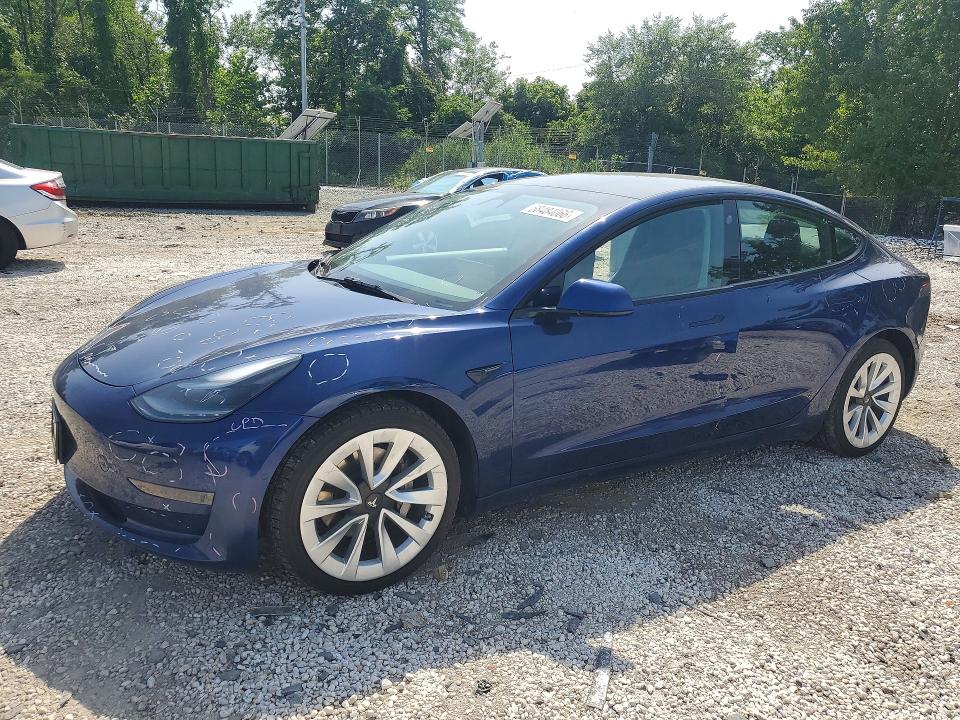 Auction sale of the 2022 Tesla Model 3, vin: 5YJ3E1EA3NF190231, lot number: 58484066