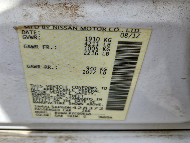 Продажа на аукционе авто 2013 Nissan Altima, vin: 1N4AL3AP6DN428372, номер лота: 56119206