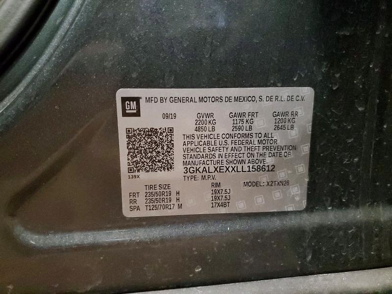 Aukcja sprzedaży 2020 Gmc Terrain, vin: 3GKALXEXXLL158612, numer aukcji: 54787046