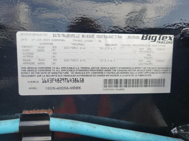 Продаж на аукціоні авто 2026 Big Tex Unknown, vin: 16V3F4829T6438658, номер лоту: 61747386