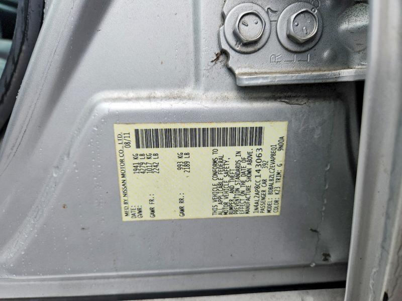 Продаж на аукціоні авто 2012 Nissan Altima, vin: 1N4AL2AP8CC143063, номер лоту: 56119866