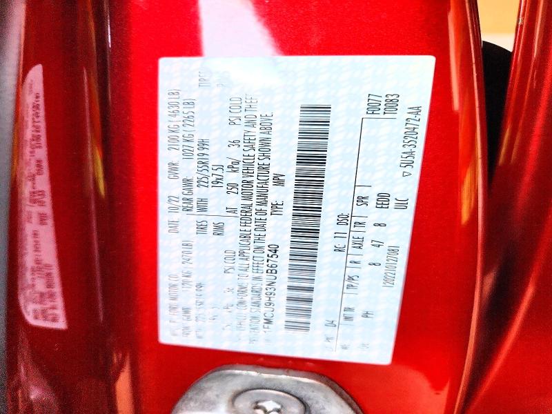 Продаж на аукціоні авто 2022 Ford Escape, vin: 1FMCU9H93NUB67540, номер лоту: 58485206