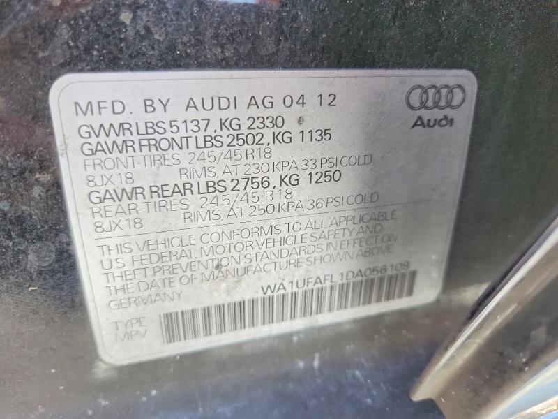 56347576 :رقم المزاد ، WA1UFAFL1DA056109 vin ، 2013 Audi A4 Allroad مزاد بيع