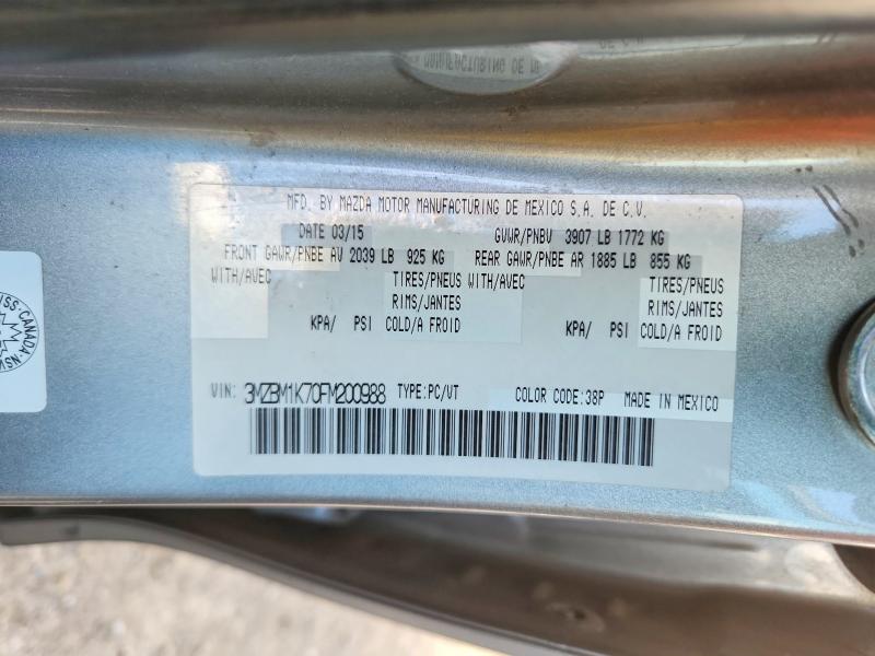 Продажа на аукционе авто 2015 Mazda 3, vin: 3MZBM1K70FM200988, номер лота: 58425106
