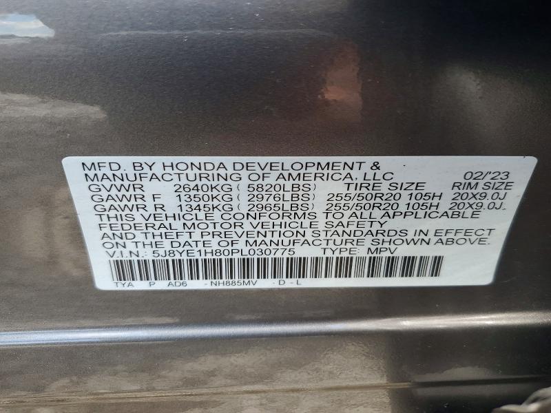 Aukcja sprzedaży 2023 Acura Mdx, vin: 5J8YE1H80PL030775, numer aukcji: 55527726