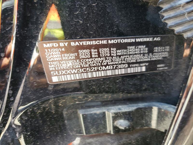 55867666 :رقم المزاد ، 5UXXW3C52F0M87389 vin ، 2015 Bmw X4 مزاد بيع
