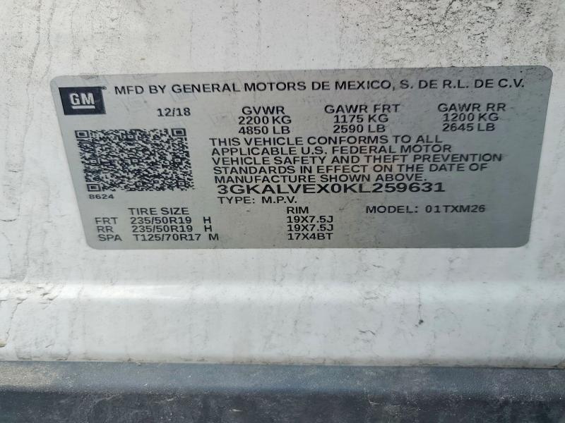 Aukcja sprzedaży 2019 Gmc Terrain, vin: 3GKALVEX0KL259631, numer aukcji: 59196166