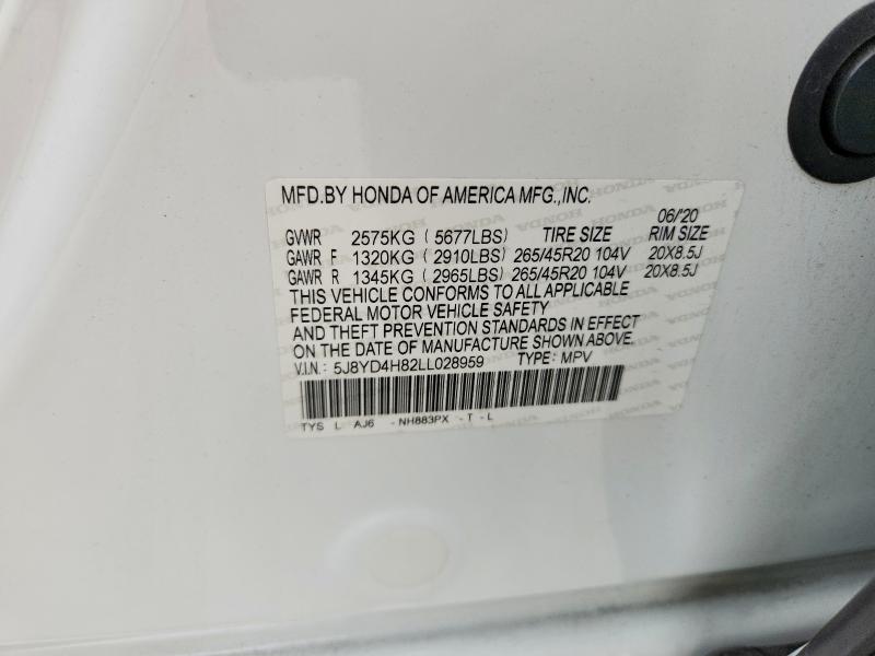 Aukcja sprzedaży 2020 Acura Mdx, vin: 5J8YD4H82LL028959, numer aukcji: 56865626