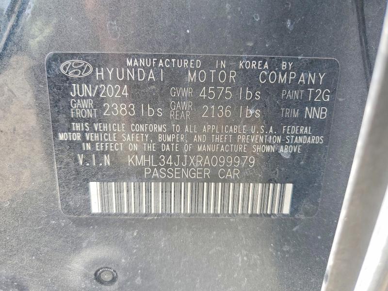 Продаж на аукціоні авто 2024 Hyundai Sonata Hybrid, vin: KMHL34JJXRA099979, номер лоту: 56997856