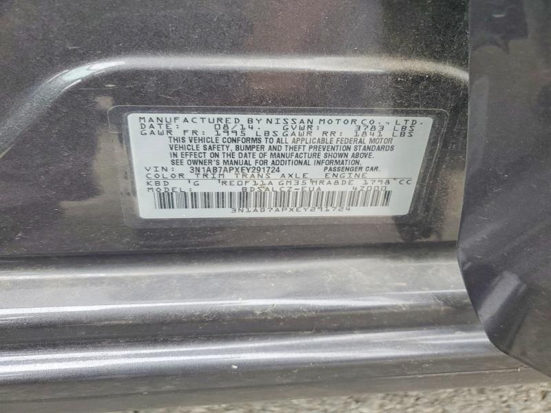 Aukcja sprzedaży 2014 Nissan Sentra, vin: 3N1AB7APXEY291724, numer aukcji: 56402146