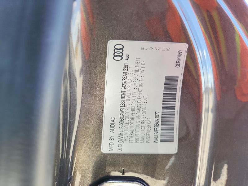 Продаж на аукціоні авто 2014 Audi A5, vin: WAULFAFR7EA021577, номер лоту: 57528286