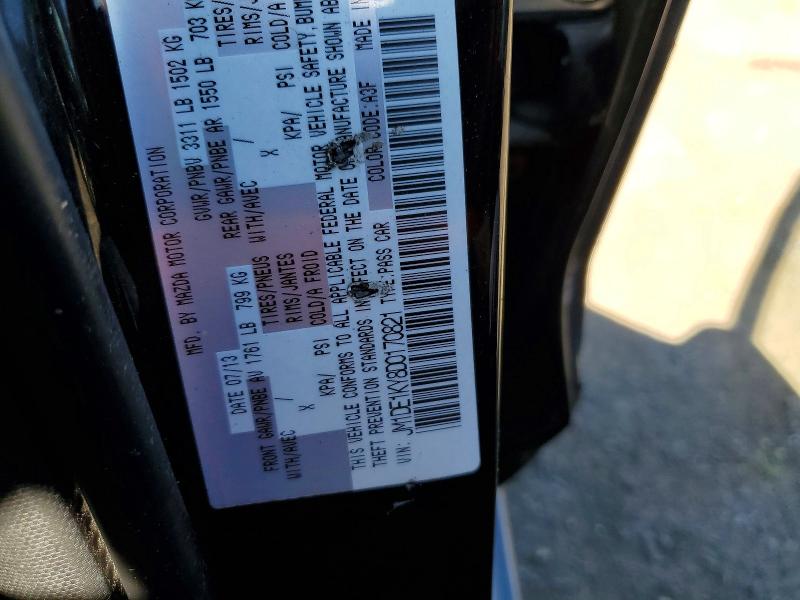 2013 Mazda Mazda2 მანქანა იყიდება აუქციონზე, vin: JM1DE1KY8D0170821, აუქციონის ნომერი: 58038106