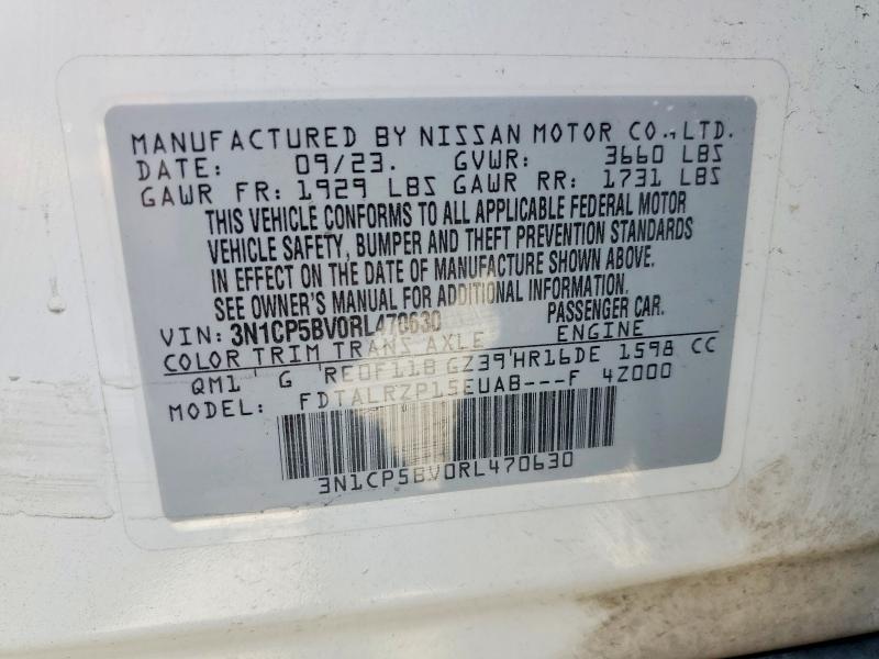 Продажа на аукционе авто 2024 Nissan Kicks, vin: 3N1CP5BV0RL470630, номер лота: 56567296