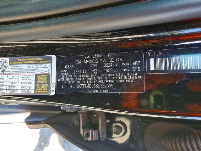 Aukcja sprzedaży 2025 Kia K4, vin: 3KPFU4DE6SE122559, numer aukcji: 53867506