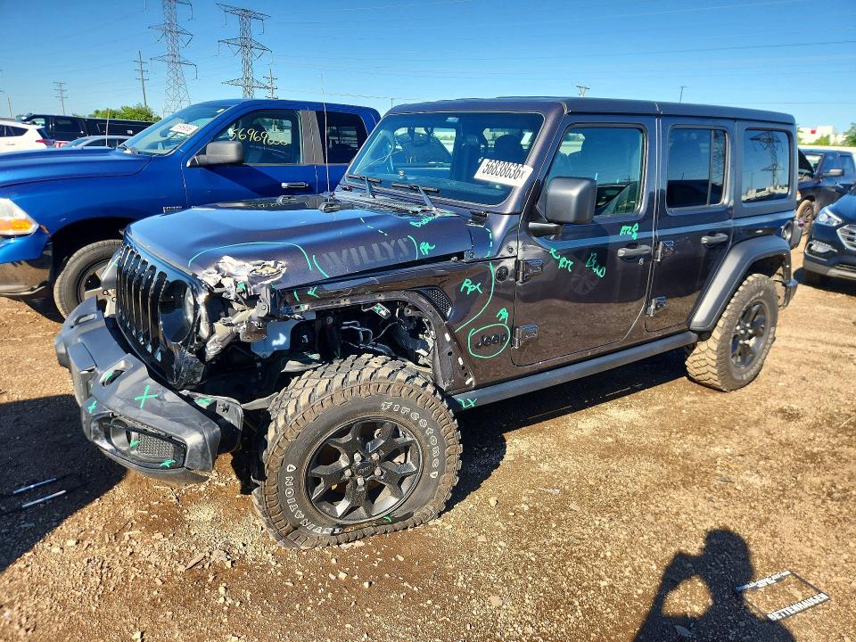 2021 Jeep Wrangler Unlimited მანქანა იყიდება აუქციონზე, vin: 1C4HJXDG8MW695878, აუქციონის ნომერი: 56838636
